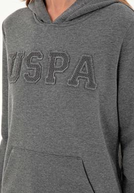 Kadın Antrasit Melanj Basic Kapüşonlu Sweatshirt - 50296931056