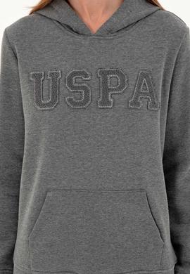 Kadın Antrasit Melanj Basic Kapüşonlu Sweatshirt - 50296931056