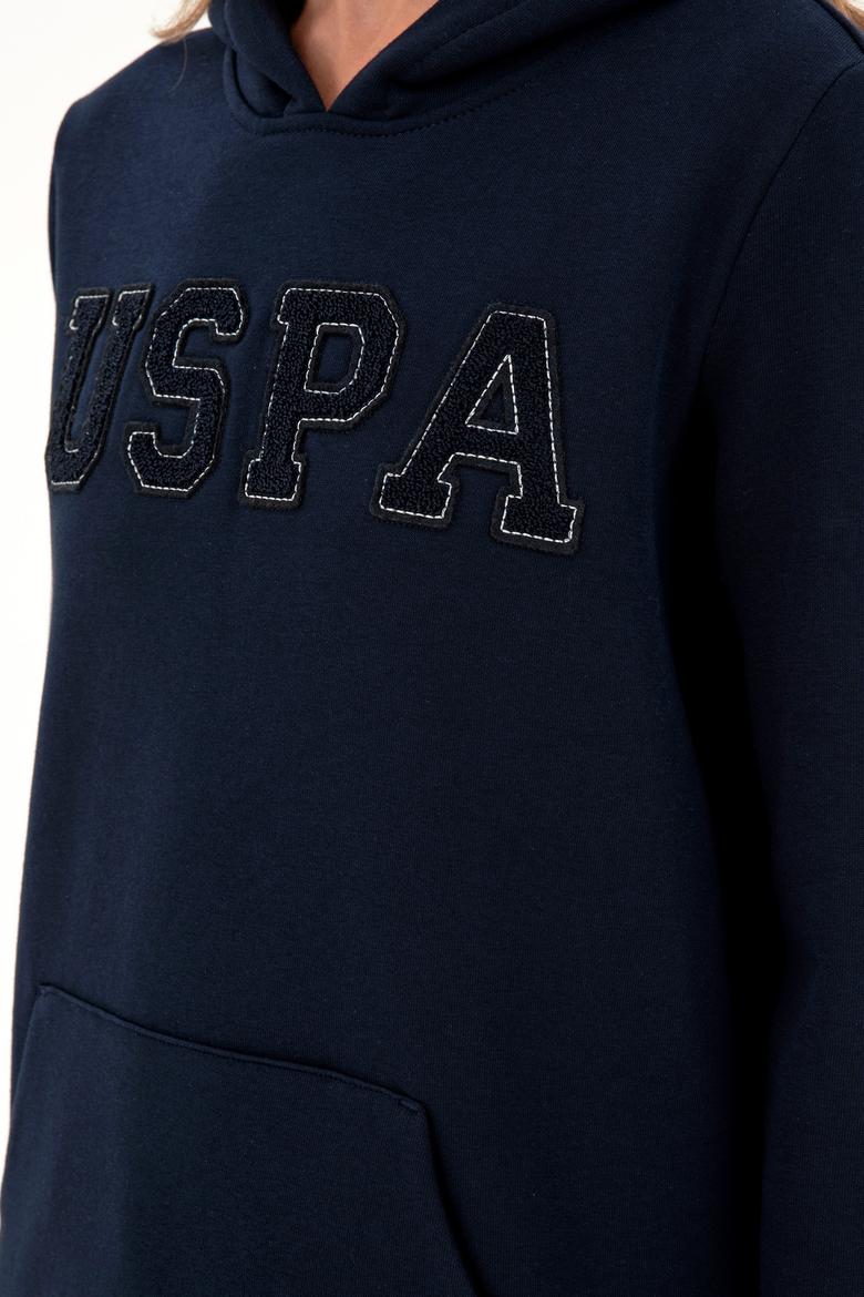 Kadın Lacivert Basic Kapüşonlu Sweatshirt - 50296931003