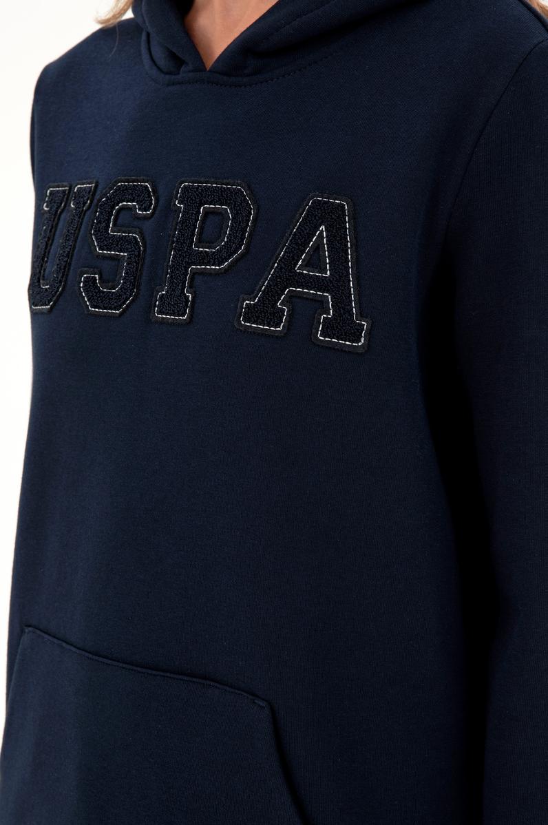 Kadın Lacivert Basic Kapüşonlu Sweatshirt