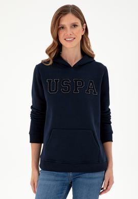 Kadın Lacivert Basic Kapüşonlu Sweatshirt - 50296931003