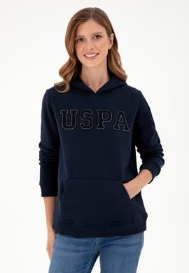Kadın Lacivert Basic Kapüşonlu Sweatshirt - 50296931003