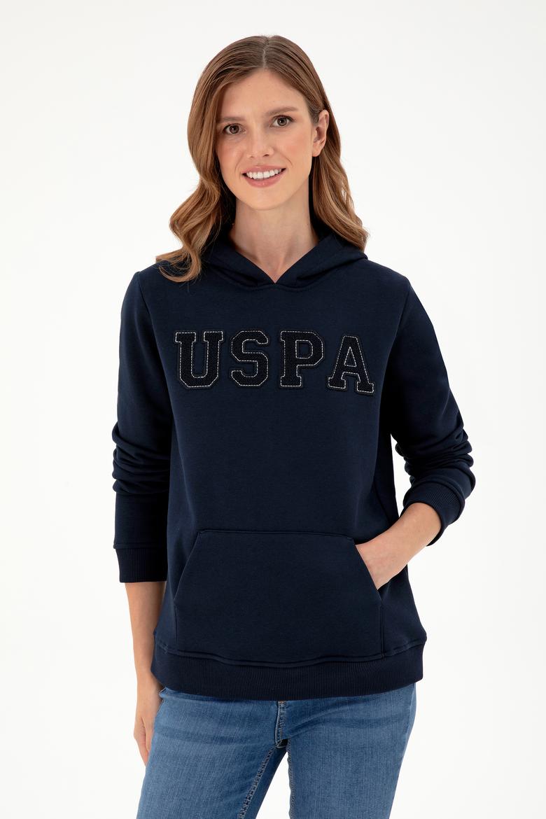 Kadın Lacivert Basic Kapüşonlu Sweatshirt - 50296931003