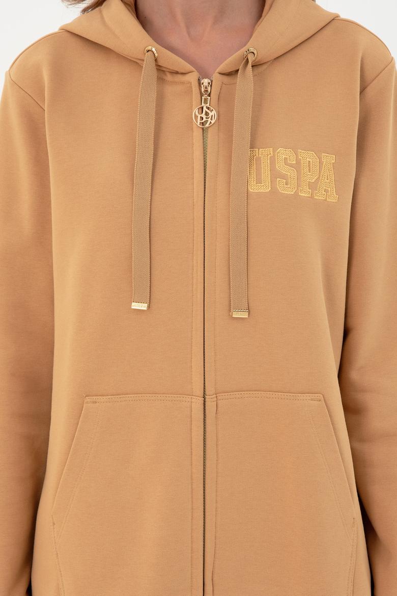 Kadın Camel Kapüşonlu Sweatshirt - 50289545086