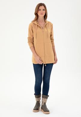 Kadın Camel Kapüşonlu Sweatshirt - 50289545086