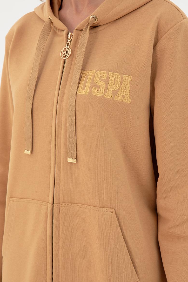 Kadın Camel Kapüşonlu Sweatshirt - 50289545086