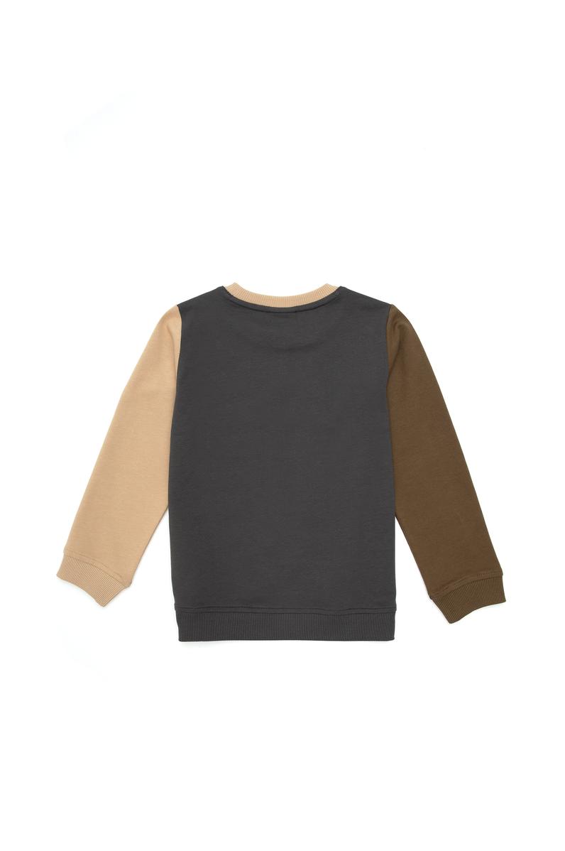 Erkek Çocuk Antrasit Bisiklet Yaka Sweatshirt