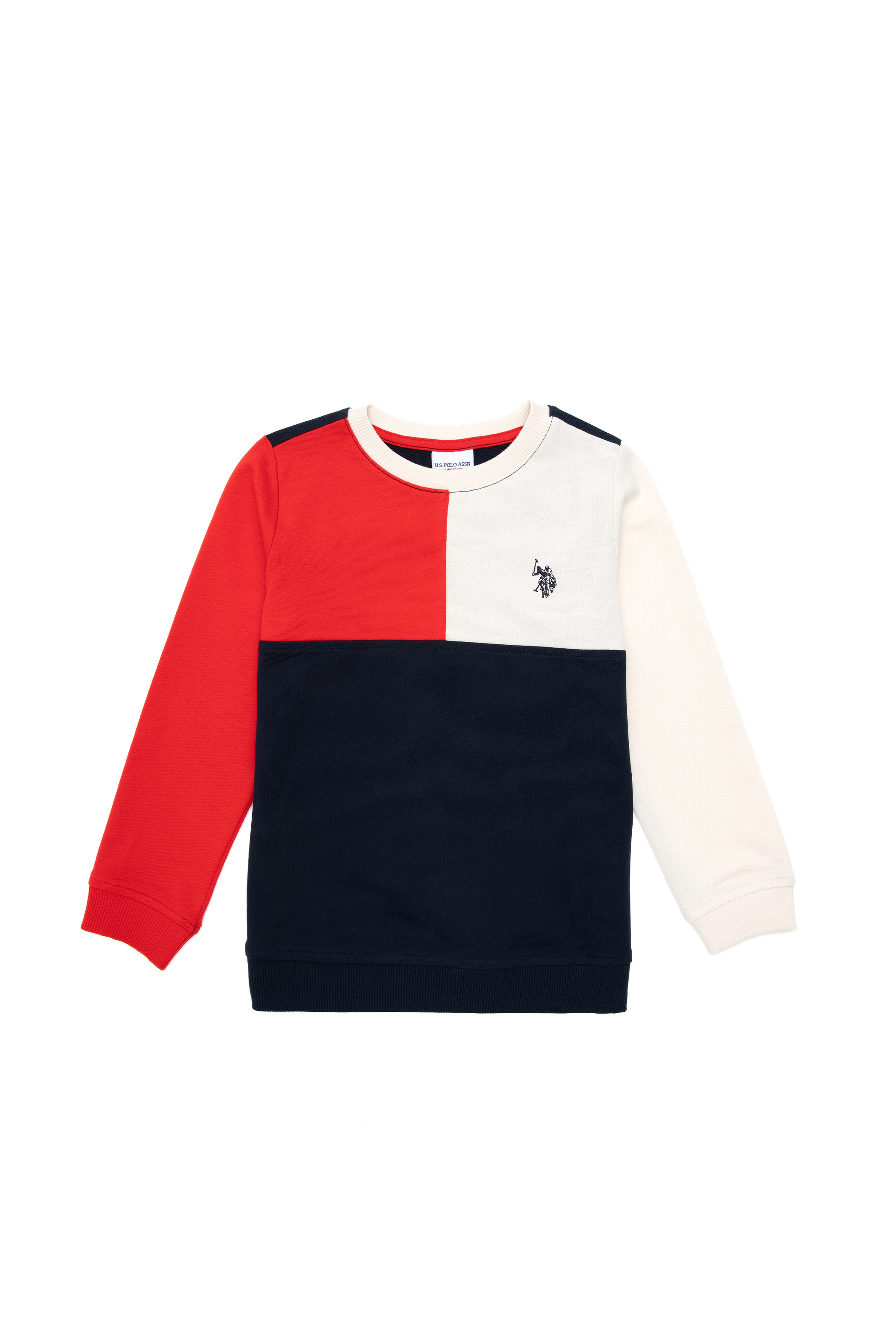 Erkek Çocuk Lacivert Bisiklet Yaka Sweatshirt - Image 1
