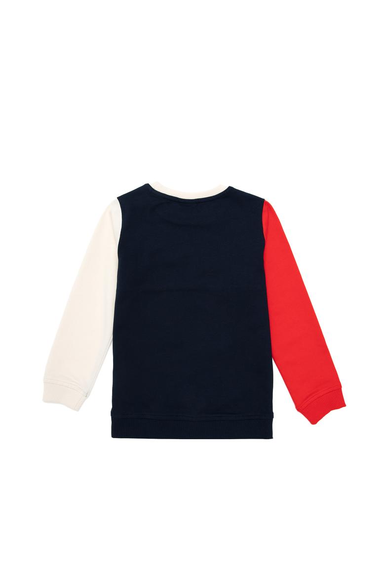 Erkek Çocuk Lacivert Bisiklet Yaka Sweatshirt - 50293527009