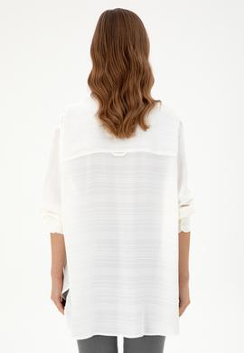 Kadın Krem Uzun Kollu Gömlek - 50291095013