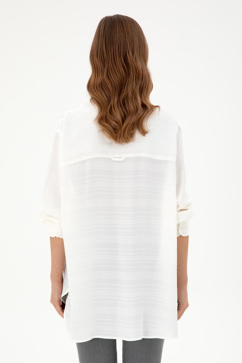 Kadın Krem Uzun Kollu Gömlek - 50291095013