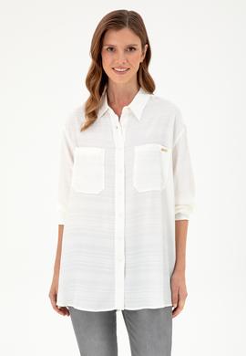 Kadın Krem Uzun Kollu Gömlek - 50291095013