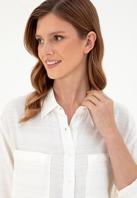 Kadın Krem Uzun Kollu Gömlek - 50291095013