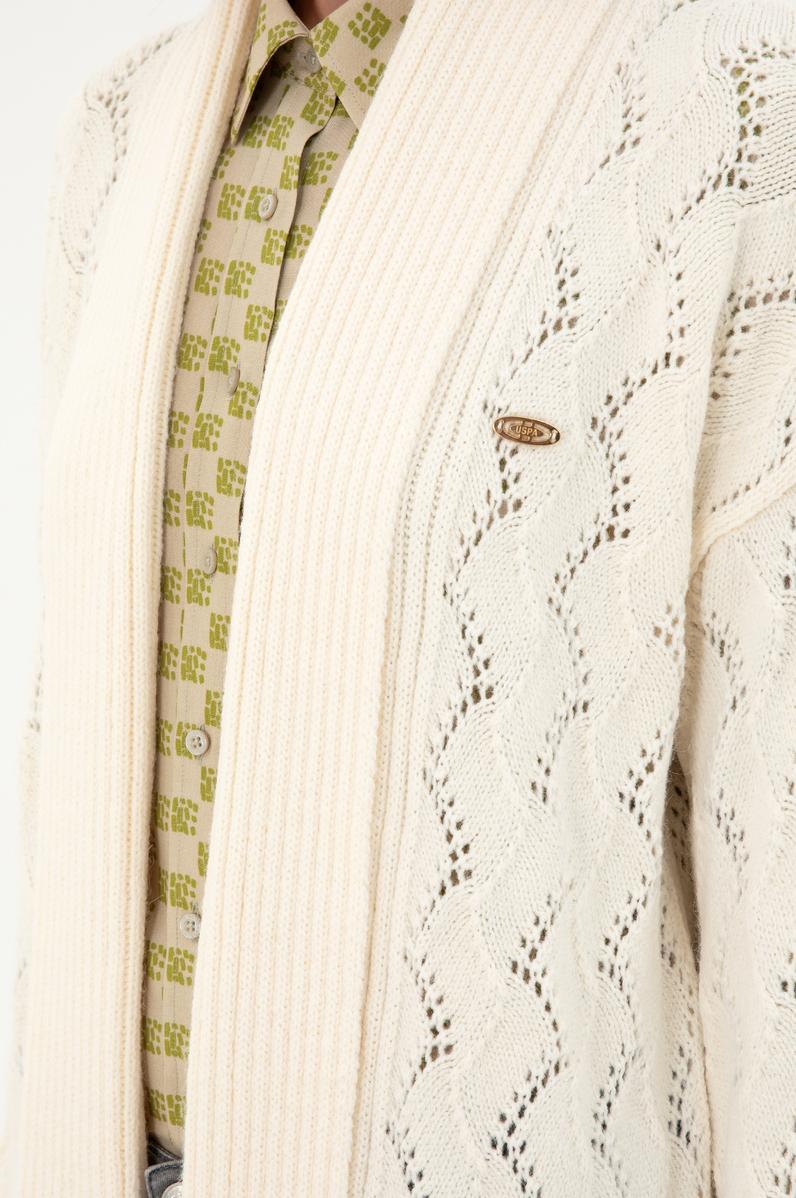 Kadın Krem Triko Hırka