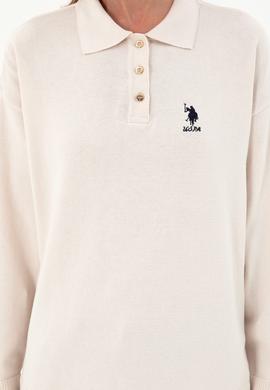 Kadın Krem Polo Yaka Kazak - 50297091019