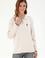 Kadın Krem Polo Yaka Kazak