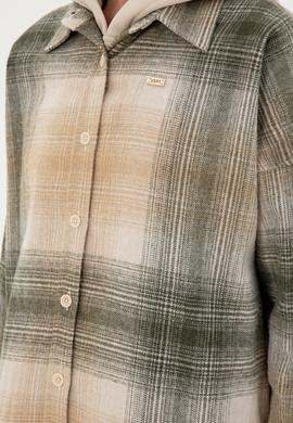 Kadın Haki Uzun Kollu Gömlek - 50297439019