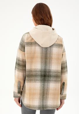 Kadın Haki Uzun Kollu Gömlek - 50297439019