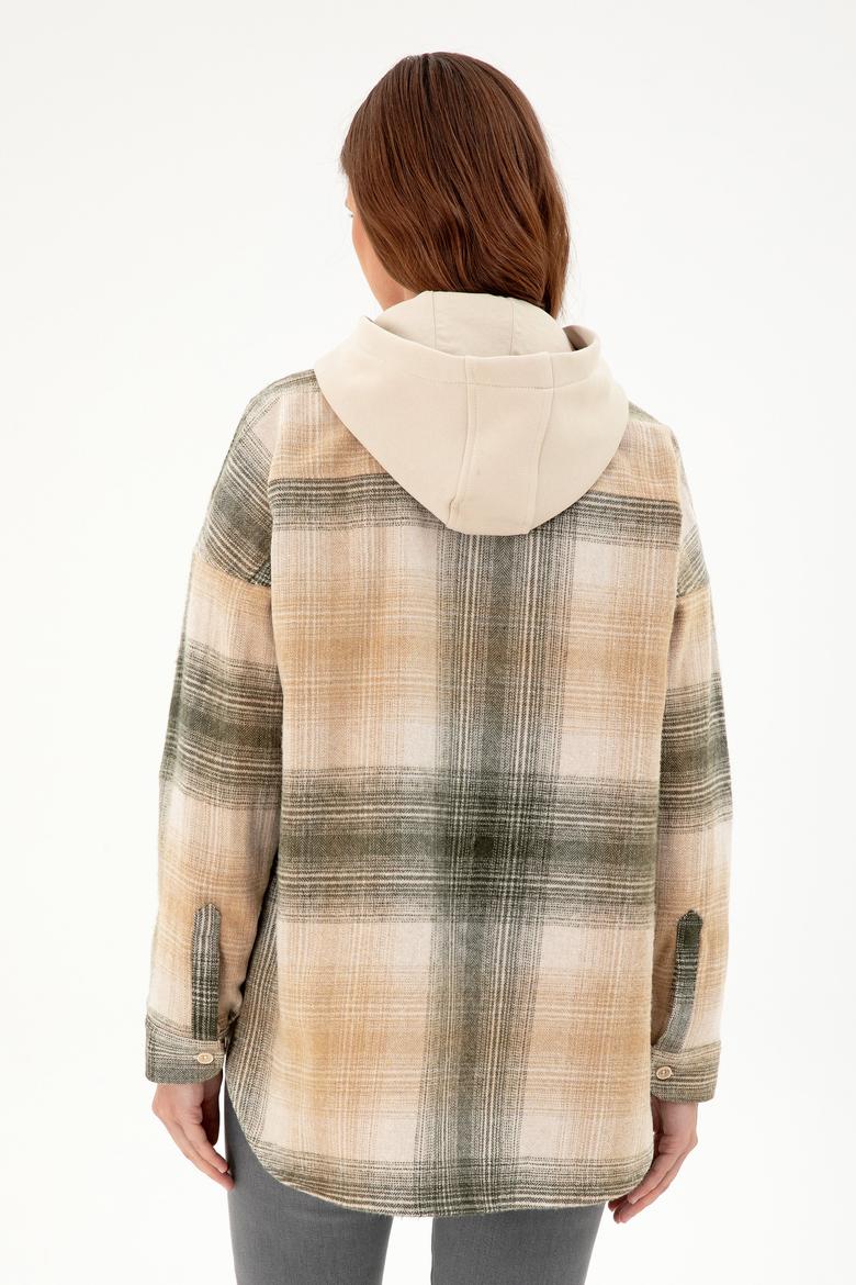 Kadın Haki Uzun Kollu Gömlek - 50297439019