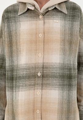 Kadın Haki Uzun Kollu Gömlek - 50297439019