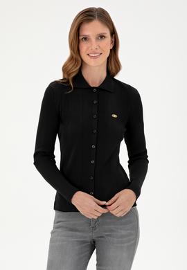 Kadın Siyah Triko Hırka - 50294272020