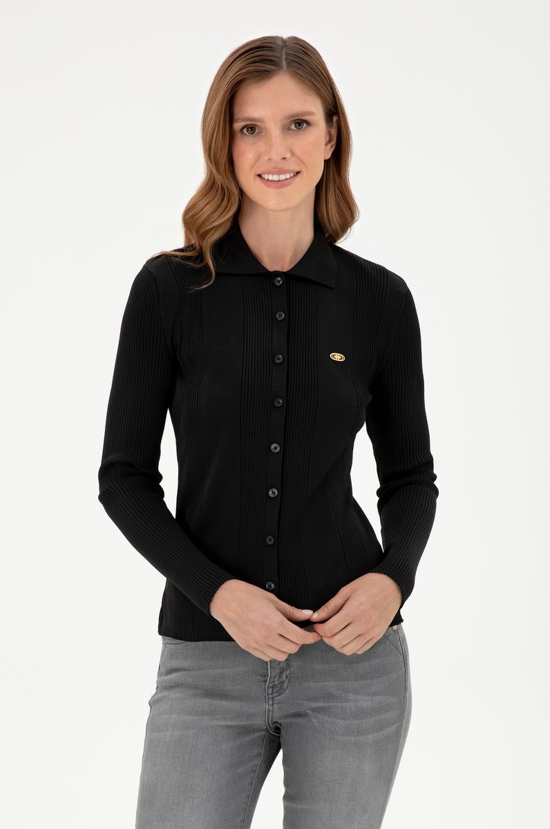 Kadın Siyah Triko Hırka