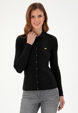 Kadın Siyah Triko Hırka - 50294272020