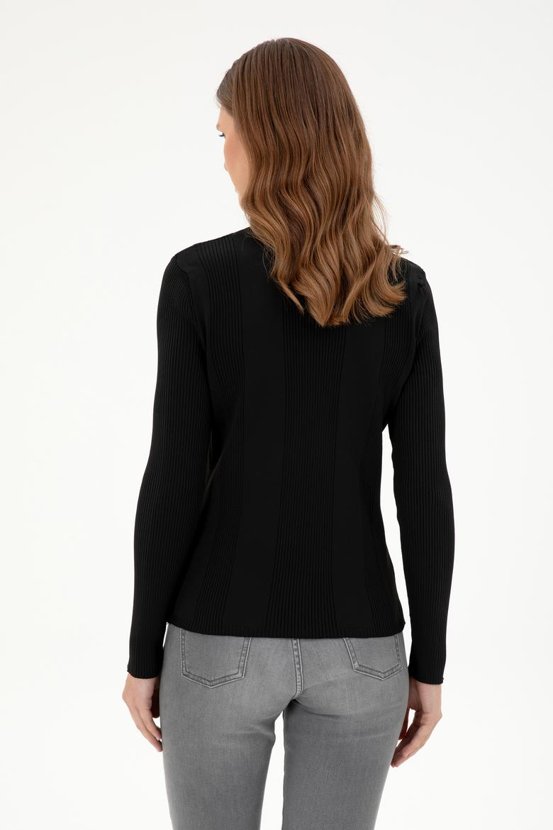 Kadın Siyah Triko Hırka - 50294272020