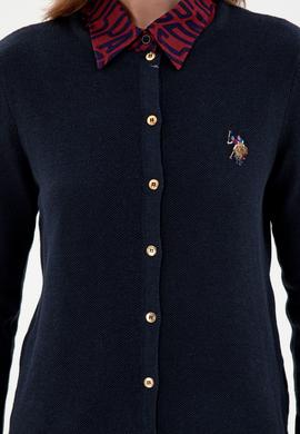 Kadın Lacivert Basic Triko Hırka - 50288991052