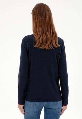 Kadın Lacivert Basic Triko Hırka - 50288991052