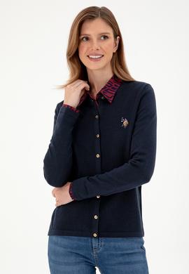 Kadın Lacivert Basic Triko Hırka - 50288991052