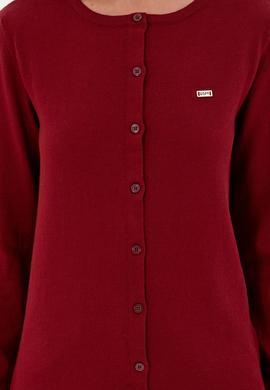 Kadın Bordo Basic Triko Hırka - 50288996021