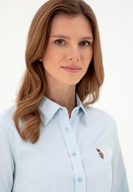 Kadın Açık Mavi Uzun Kollu Basic Gömlek - 50295710005