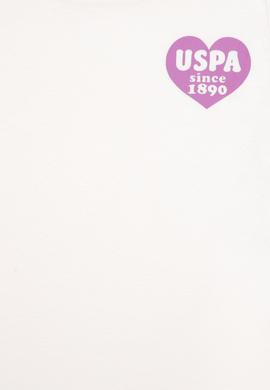 Kız Çocuk Ekru Bisiklet Yaka Basic Tişört - 50294747010