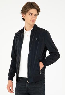 Erkek Lacivert Deri Ceket - 50297247002