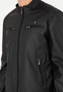 Erkek Siyah Deri Ceket - 50297250018