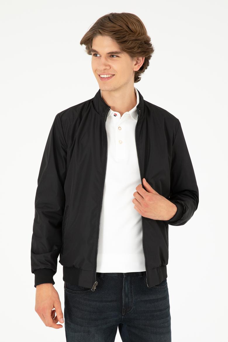 Erkek Lacivert Deri Ceket - 50297247002