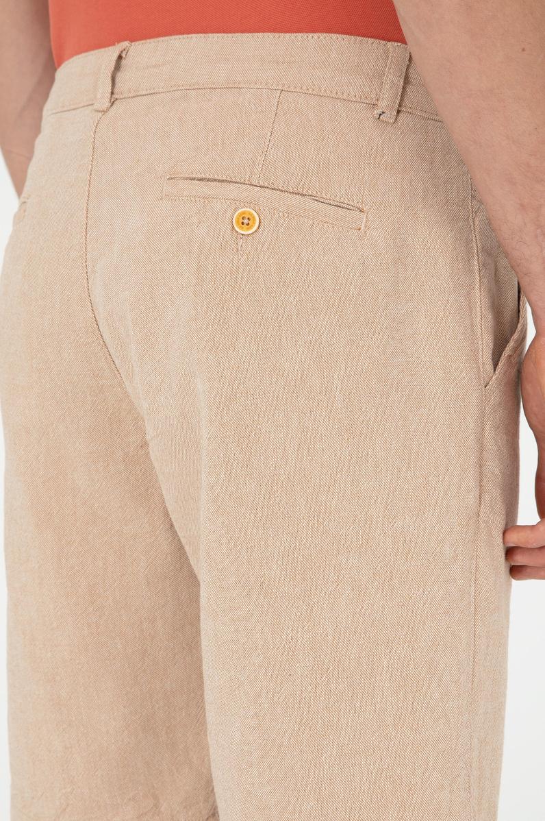 Erkek Safran Dokuma Şort