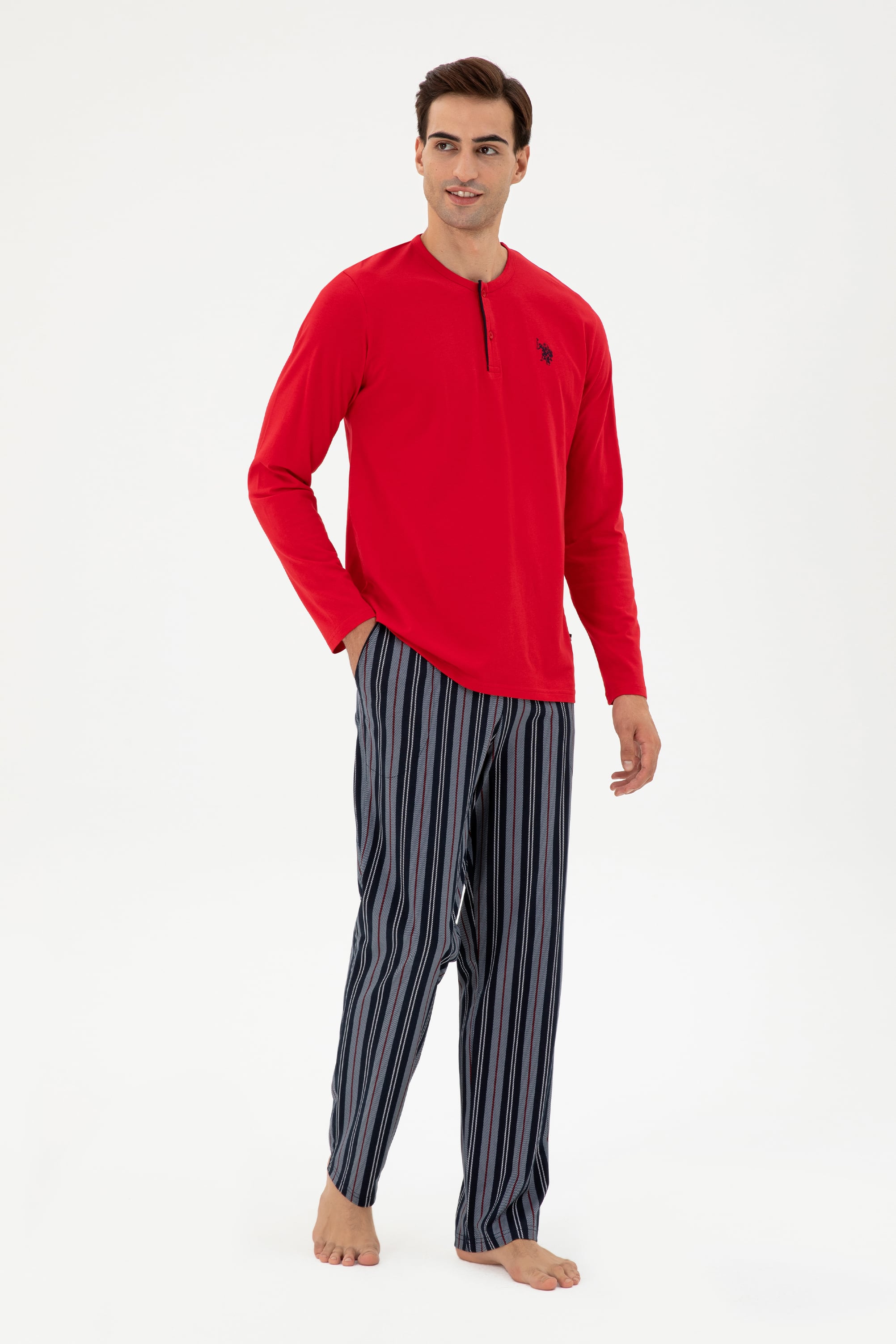 Erkek Kırmızı Pijama Takımı