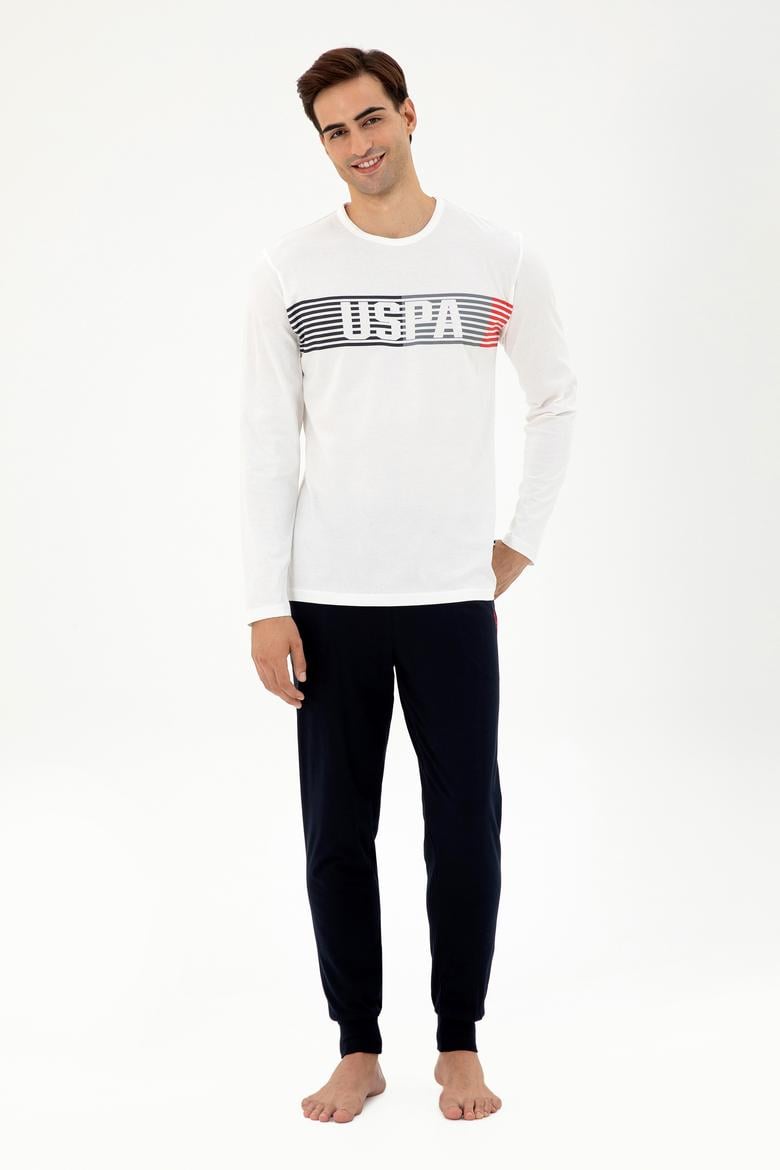 Erkek Ekru Pijama Takımı