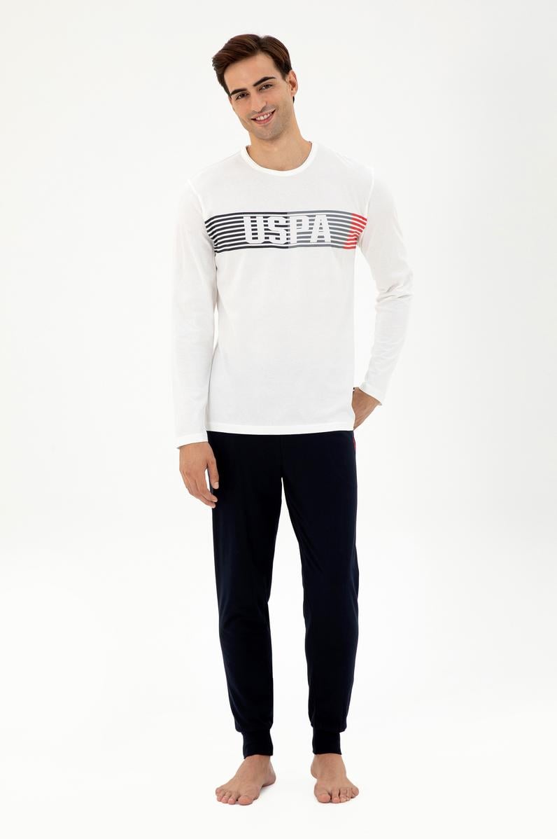 Erkek Ekru Pijama Takımı