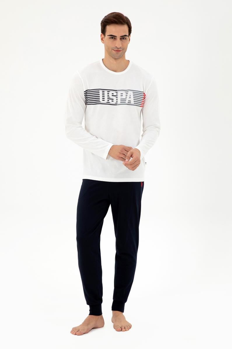 Erkek Ekru Pijama Takımı