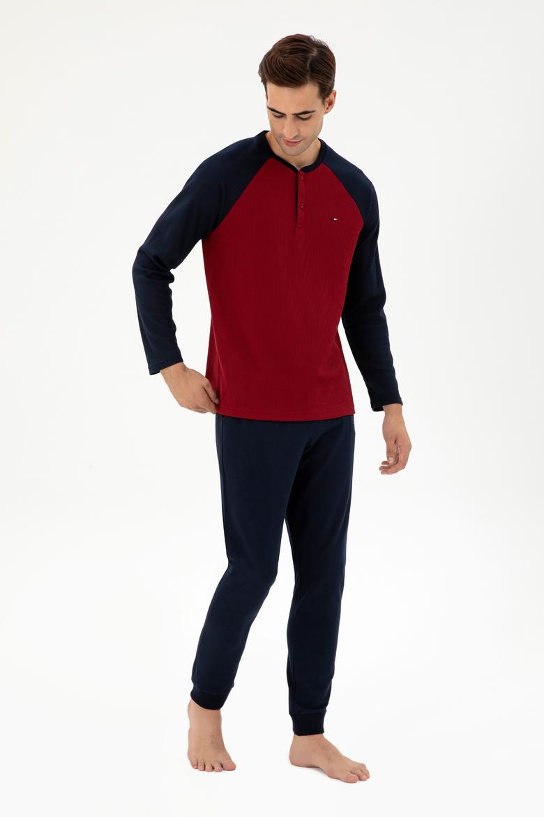 Erkek Bordo Pijama Takımı