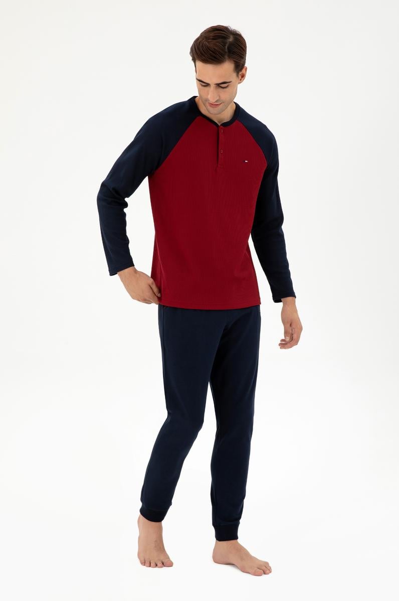 Erkek Bordo Pijama Takımı