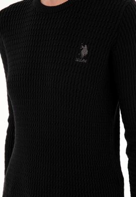 Kadın Siyah Bisiklet Yaka Basic Kazak - 50288979055