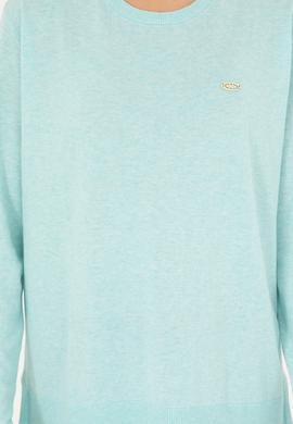 Kadın Su Yeşil Bisiklet Yaka Basic Kazak - 50293510050