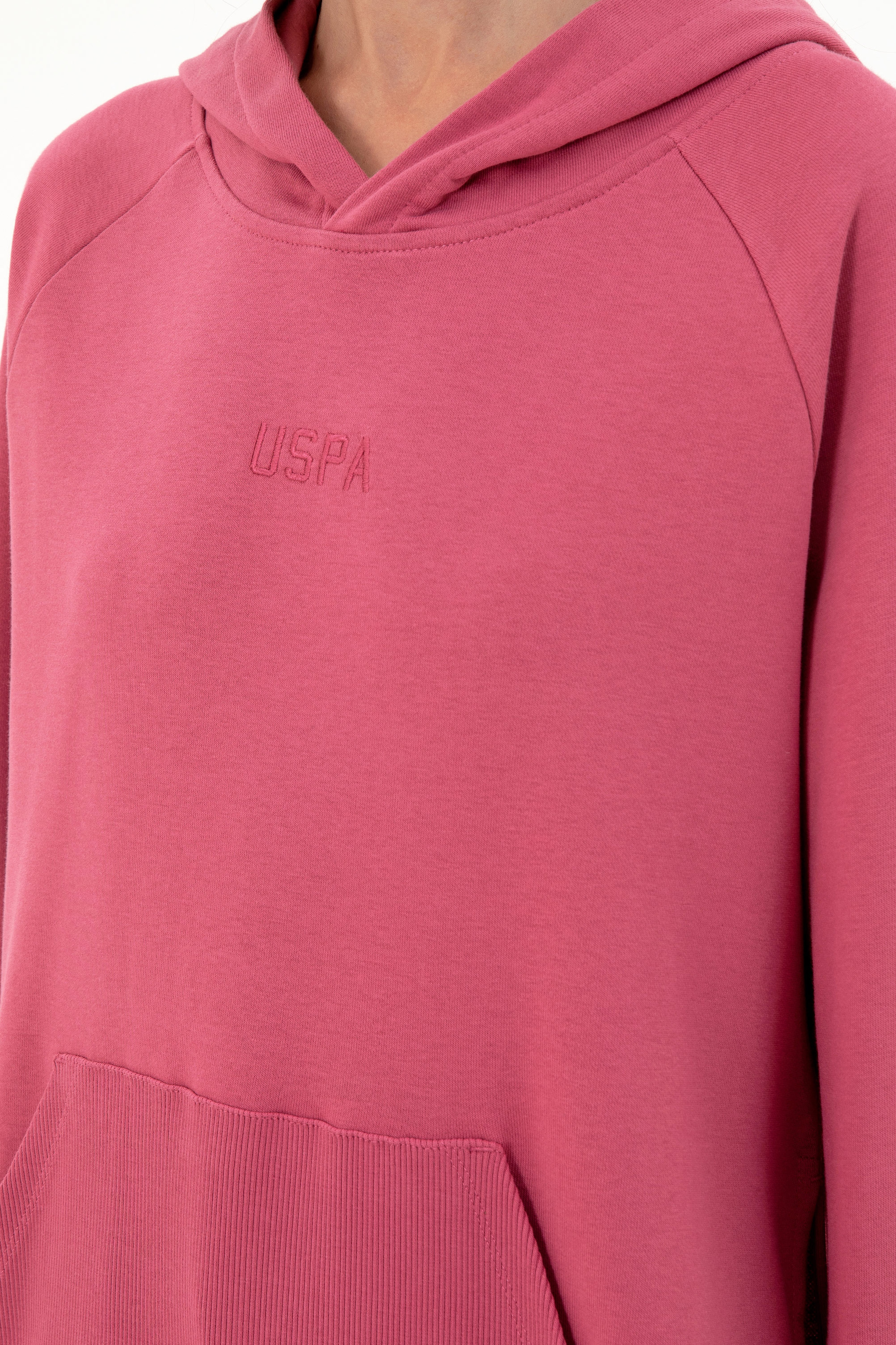 Kadın Pembe Kapüşonlu Sweatshirt