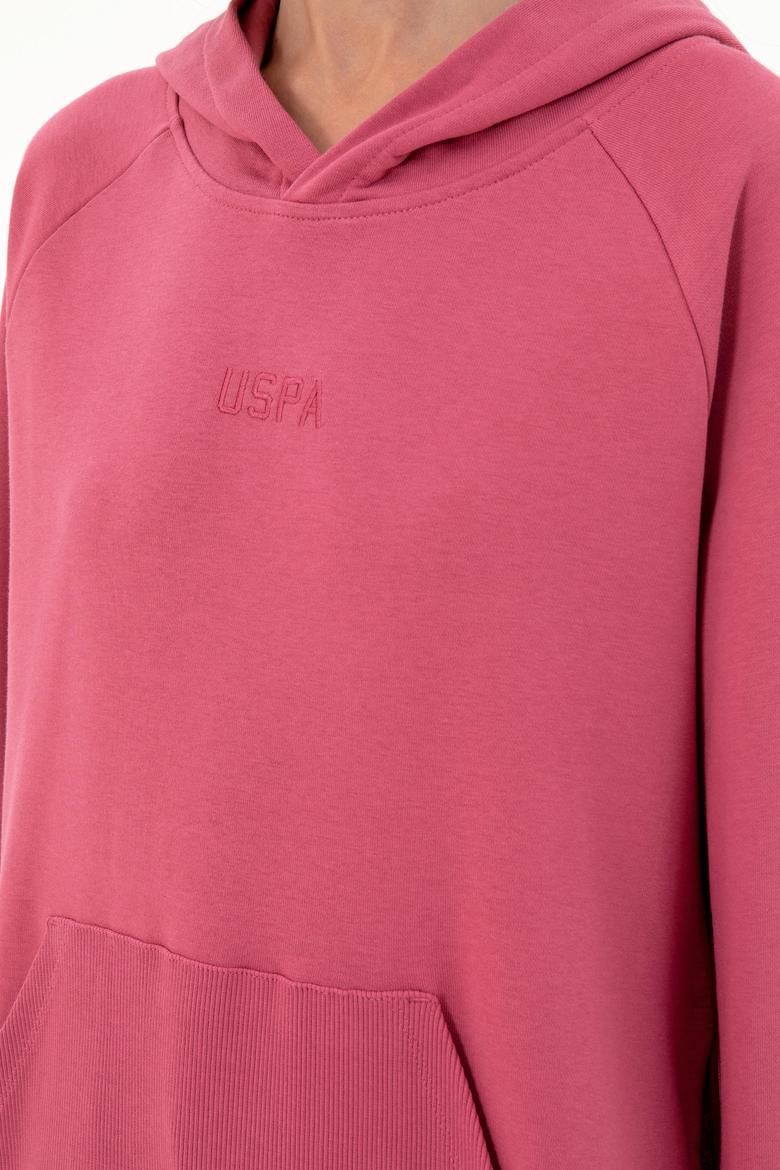 Kadın Pembe Kapüşonlu Sweatshirt - 50296944008