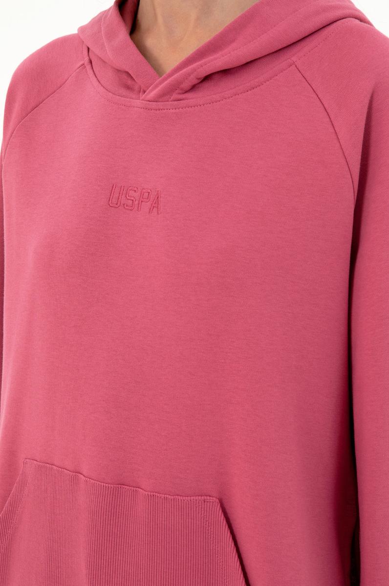 Kadın Pembe Kapüşonlu Sweatshirt