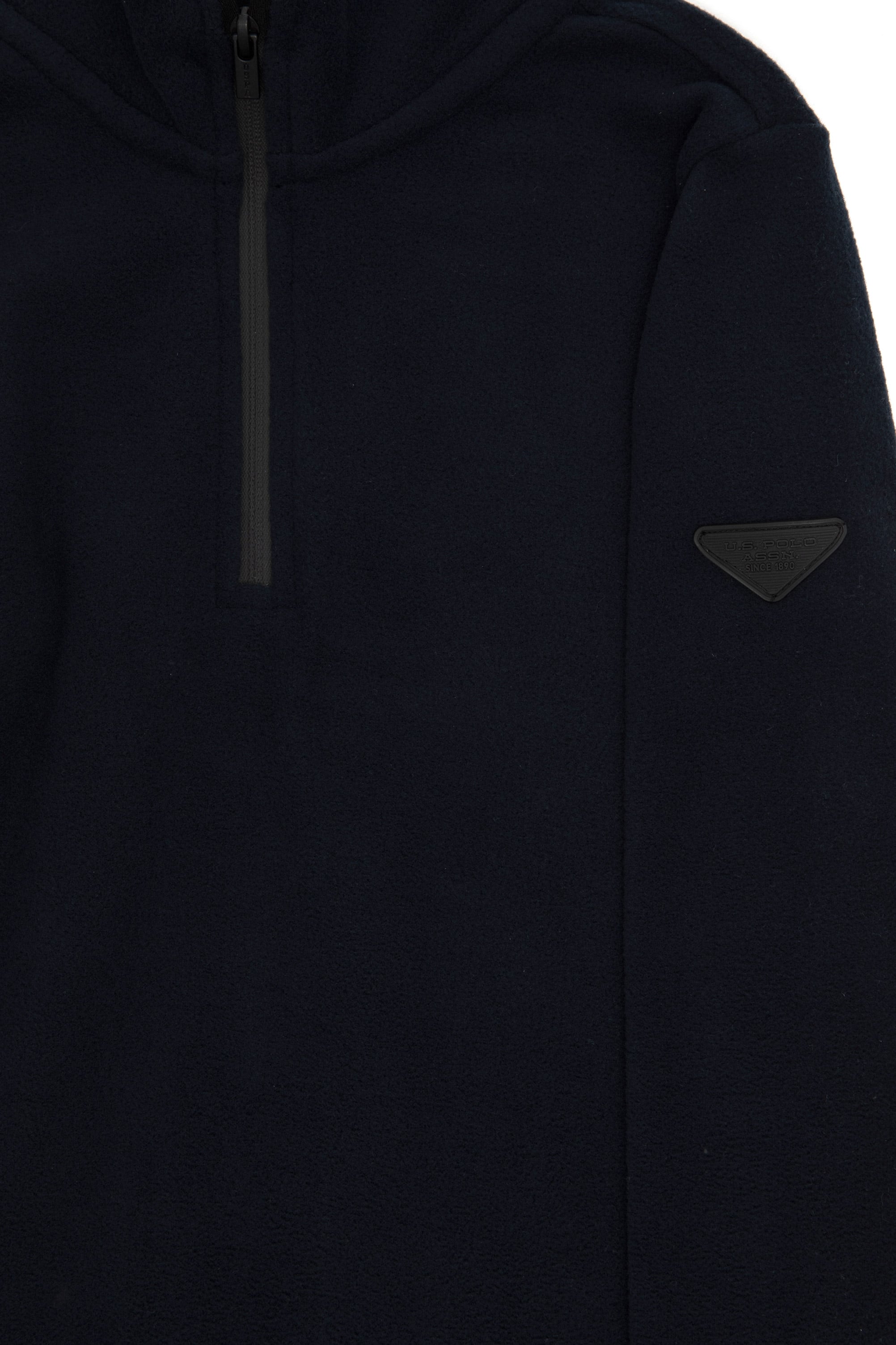 Erkek Çocuk Yarım Fermuarlı Lacivert Polar Sweatshirt - Image 4